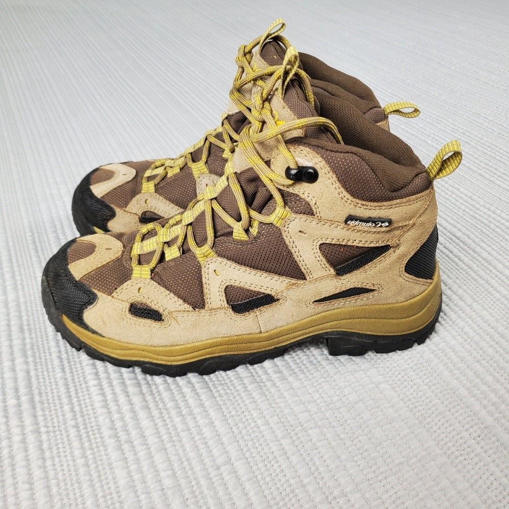 Columbia Hiking Boots Womens 8 Brown Tan Suede Mesh Mid BL3620-230